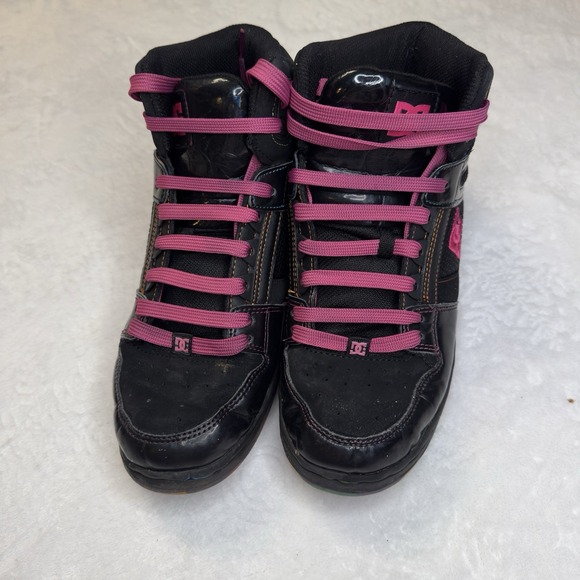 DC Shoes Rebound High LE Women's Size 10 Black Pink Skate Sneakers Y2K - Picture 3 of 8